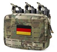 WYNEX Molle mag Pouch, Molle táctico Admin Pouch de Corte láser, Triple Magazine Pouch con Molle Utility Pouch para AR M4 M16 mag, Tactical Medical EMT EDC Pouch