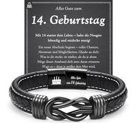 wynn's Regalo de cumpleaños para hombres y niños, pulsera de piel para hombre para niños de 13 a 60 cumpleaños, regalos para hijo, hermano, nieto, sobrino, papá, abuelo, tío, padrino, amigo, 11.41