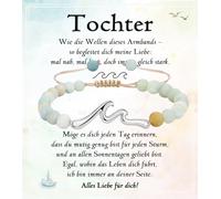 wynn's Regalos para hija, hermana, mejor amiga, pulsera de onda, regalos para niñas, mujeres, cumpleaños, Navidad, confirmación, comunión, graduación, escolarización, 11.41, Piedra, Sin gemas