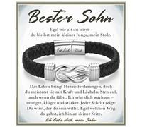 wynn's Regalos para hombres, pulsera de piel con grabado como regalo de amor para mi hijo, hermano, papá, bono, papá, hombre, regalo de cumpleaños, Navidad, día del padre, aniversario, día de San