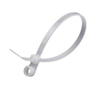 Wynrzyj 100 hebillas de nailon para bridas con bloqueo automático, tamaño 3, 6 x 200 mm, resistentes a la luz solar, para aplicaciones de agrupamiento de cables, orificios para tornillos al aire libre