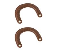 Wynrzyj 2 asas curvadas de PU para bolsillo con cómodo y fácil de usar para la compra diaria de péndulo y viajes para entusiastas para reemplazar el asa del bolso, Color café claro.