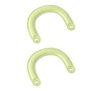 Wynrzyj 2 asas curvadas de PU para bolsillo con cómodo y fácil de usar para la compra diaria de péndulo y viajes para entusiastas para reemplazar el asa del bolso, verde claro