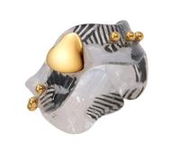 Wynrzyj Anillos de resina de color ámbar coloridos, ajuste cómodo, atuendo formal informal, amplificador, joyería fácil de usar, como se describe