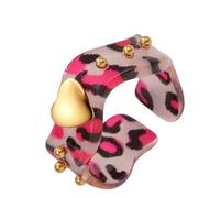 Wynrzyj Anillos de resina de color ámbar coloridos, ajuste cómodo, atuendo formal informal, amplificador, joyería fácil de usar, como se describe