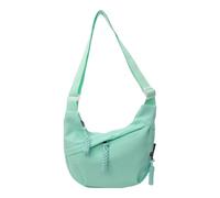 Wynrzyj Bolso bandolera grande multiuso para viajes de trabajo universitarios de lona simple con cremallera Crossbody Bag Streetwear Crossbody School, verde