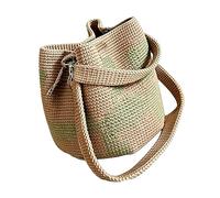 Wynrzyj Bolso de mano de ganchillo con flores, bolso de hombro a la moda, transpirable, para ir de compras, playa, viajes, bolso de mano para hombre y mujer, transpirable, compras, playa, viajes