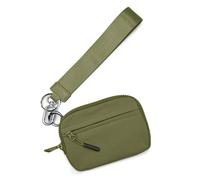 Wynrzyj Cartera delgada de nailon resistente a los arañazos Portatarjetas compacto con compartimento para teléfono móvil para cosas cotidianas Cartera de nailon resistente al desgaste, verde militar