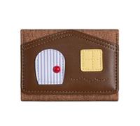 Wynrzyj Cartera moderna inspirada en Corea, con bloqueo de colores, en forma de casa, suave PU tarjetero, monedero de moda para uso diario, cartera multifuncional para tarjetas, marrón