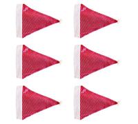 Wynrzyj Chispeante Navidad tocado paquete de 6 complementos de traje de poliéster permanente para solemne cubierta de uso múltiple mesa de Navidad