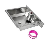 Wynrzyj Cuenco de agua de vaca, dispensador automático de agua potable de acero inoxidable, dispensador de agua de conmutación para cabras, ganado, caballos, lechones, cabras, bebedero