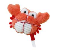 Wynrzyj Diseño de cangrejo, gato de peluche con hierba gatera y cascabeles para estimulación mental, alivio del estrés, gatitos, entretenimiento, interacción, gatos