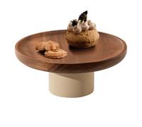 Wynrzyj Elegante bandeja de postre de madera con cubierta a prueba de polvo para celebraciones y uso diario. Bandeja de presentación de postres