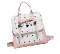 Wynrzyj Elegante mochila de cuero PU con correa desmontable y espacioso interior sostiene mochilas esenciales de encaje de cuerpo cruzado de hombro, a