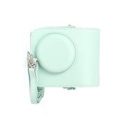Wynrzyj Funda de piel sintética para cámara Mini12 con correas para el hombro, verde
