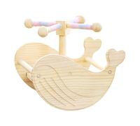 Wynrzyj Juguete para pájaros columpio de pie con forma de ballena balancín molino de viento divertido compromiso para loros diversión durante el entrenamiento en interiores pájaro