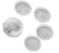 Wynrzyj Molde de silicona reutilizable Oceanics para proyectos de resina con patrón Oceanics y materiales robustos, forma de posavasos de silicona