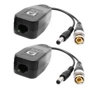 Wynrzyj Par de alta velocidad coaxial a trenzado compatible con AHDs CVIs TVIs CVBS señales ABS construcción fácil instalación de alta velocidad coaxial a adaptador de par trenzado