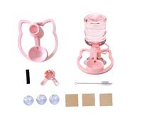 Wynrzyj Profile - Dispensador de agua para mascotas con recipiente transparente de 650 ml para gatos y perros pequeños, botella de agua transparente