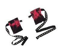 Wynrzyj Punk Guantes sin dedos transpirable poliéster con remaches tachonados para adultos, actividades al aire libre unisex y motociclismo, ropa de calle para desplazamientos, Tie Dye, Talla única