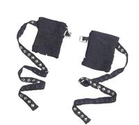 Wynrzyj Punk Guantes sin dedos transpirable poliéster con remaches tachonados para adultos, actividades al aire libre unisex y motociclismo, ropa de calle para desplazamientos, Tattered Money, Talla