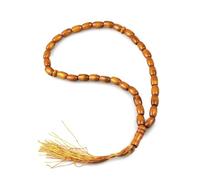 Wynrzyj Tradicional 33 perlas de sándalo Misbaha con diseños elegantes colgantes con encanto para la adoración islámica y el uso de la práctica espiritual., talla única, como se describe