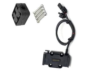 WYOERN Soporte De Navegación GPS para Teléfono Móvil USB para Motocicleta Soporte De Carga Inalámbrica para BMW R1200GS R1250GS ADV S1000XR F750GS F850GS F900R Navegación (Color : Black - 12mm)