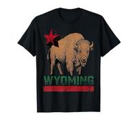 Wyoming Cowboy State Buffalo - Camiseta Vintage Camiseta