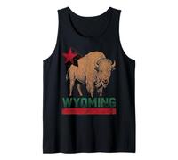 Wyoming Cowboy State Buffalo - Camiseta Vintage Camiseta sin Mangas
