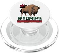 Wyoming Cowboy State Buffalo - Camiseta Vintage PopSockets PopGrip para MagSafe