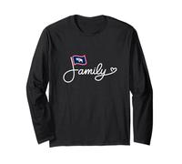 Wyoming Family - Bandera de Wyomingita Heritage Word Art Manga Larga