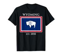 Wyoming Flag 44th US State 1890 Wyoming Native Camiseta
