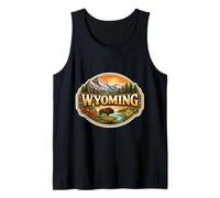 Wyoming Souvenir State Visitor Memorabilia Viajero Turístico Camiseta sin Mangas
