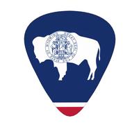 Wyoming State Flag 12 púas de guitarra por paquete, disponibles en 3 grosores diferentes, adecuadas para guitarras eléctricas, ukeleles, etc.
