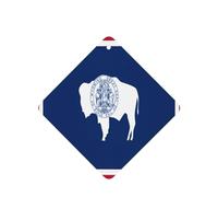 Wyoming State Flag - 4 tarjetas de ambientador de coche, desechables, para colgar, para vehículos, aroma a lavanda