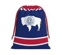 Wyoming State Flag Holiday Drawstring Gift Bags Party Special Bags For Candy Wedding Favors Christmas