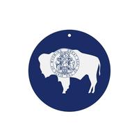 Wyoming State Flag - Juego de tarjetas de fragancia redondas, ambientador colgante de lavanda para decoración del hogar, 10 o 24 piezas