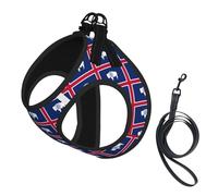 Wyoming State Flag Print Pet Supplies - Arnés ajustable de malla transpirable flexible para perros pequeños y medianos, S-L