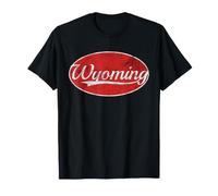 Wyoming Varsity Block Lettering Athletic Graphic Camiseta