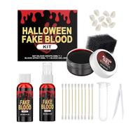 WYOSMALL Juego de 5 piezas de sangre artificial para Halloween, Sangre Falsa para Halloween, Efecto Realista y Lavable, Maquillaje SFX para Disfraces de Zombi, Vampiro y Terror