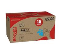 WYPALL L10 Utility Wipers, 9 x 10.5, POP-UP Box, White, 125/Box, 18/Carton