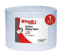 Wypall 7200 Rollo Jumbo de paños de celulosa para limpieza de superficies L10, 1 capa, azul (1 rollo x 1000 hojas)