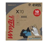 WypAll Power Clean X70 - Paños de servicio medio (41455), caja emergente, blanco, 10 cajas/caja, 100 hojas/caja, 1,000 hojas/caja