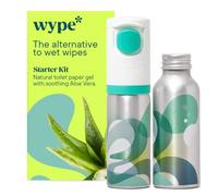 Wype Kit de inicio y paquete de recambio, gel para rollo de inodoro, alternativa de toallitas húmedas desechables, COSMOS Orgánico, 1 aplicador + 2 recambios (100 ml), 500 toallitas