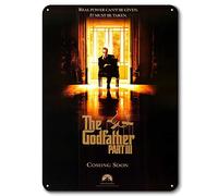 WYPrefer Letrero de estaño de metal con texto en inglés "The Godfather Vintage Retro Metal Tin Sign" 30.5 cm x 20.3 cm