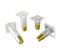 WYQXTY Patas de acrílico de Recambio para Muebles Patas acrílicas for Muebles, Transparentes, 8-15cm, Paquete de 4 con Tornillos