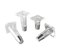 WYQXTY Patas de acrílico de Recambio para Muebles Patas acrílicas for Muebles, Transparentes, 8-15cm, Paquete de 4 con Tornillos