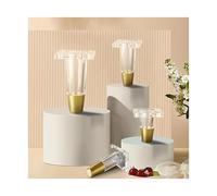 WYQXTY Patas de acrílico de Recambio para Muebles Patas for Muebles acrílicas, Paquete de 4, Dorado Plateado Transparente, 8-15cm, con Tornillos y Placas