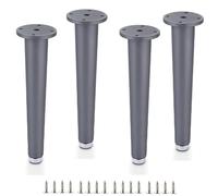 WYQXTY Patas de Repuesto para Muebles de Metal, Paquete de 4 Patas de Metal for Muebles, de aleación de Aluminio, con Tornillos, Multicolor, Varias Alturas.(Grey,20cm(7.9in))