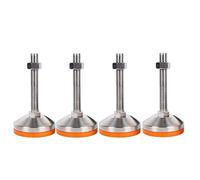 WYQXTY Pies niveladores Ajustables para Muebles, Patas niveladoras Ajustables de Acero Inoxidable 304, diámetro 80 mm, Varios tamaños, 4 Unidades(D80xM24x100)